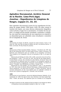 Apéndice Documental, Archivo General de la Nación. Lima