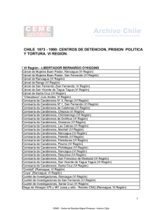 Chile. Centros de Detención, Prisión Política y