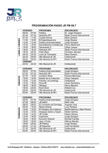 PROGRAMACIÓN RADIO JR FM 88.7
