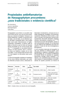 Propiedades antiinflamatorias de Harpagophytum