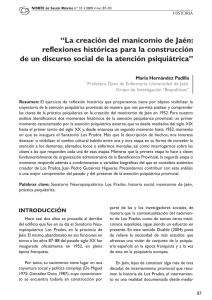 La creación del manicomio de Jaén: reflexiones - OME-AEN