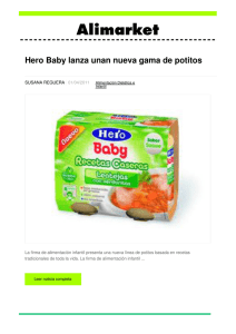 Hero Baby lanza unan nueva gama de potitos - Noticias