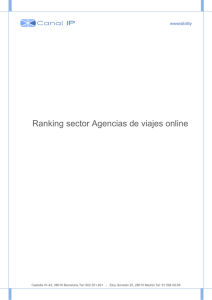 Ranking sector Agencias de viajes online