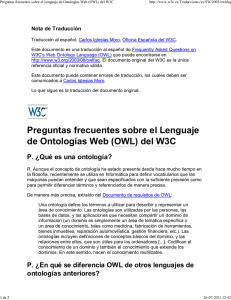 Lenguaje de Ontologías Web (OWL) del W3C