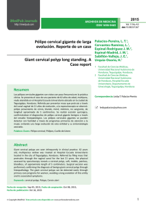 Pólipo cervical gigante de larga evolución. Reporte de un caso