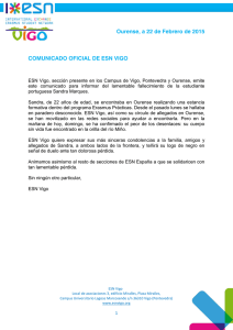 Comunicado Oficial ESN Vigo