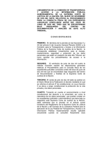 lineamientos de la comisión de transparencia y acceso a la