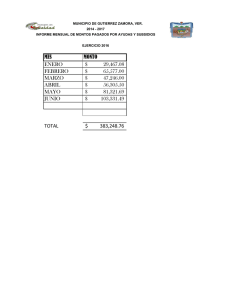 mes monto enero 29467.08 $ febrero 65577.00