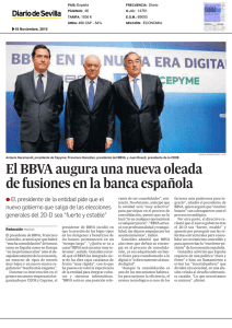 El BBVA augura una nueva oleada de fusiones en la banca española