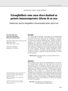 Estrongiloidiasis como causa ulcera duodenal en paciente