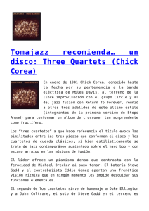 Tomajazz recomienda… un disco: Three Quartets (Chick Corea)