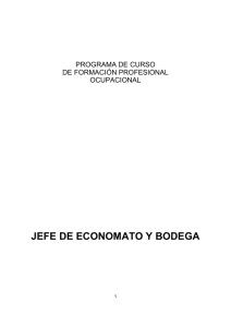 JEFE DE ECONOMATO Y BODEGA