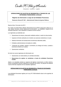 1 OPERACIONES DE SUJETOS NO RESIDENTES A TRAVES DE