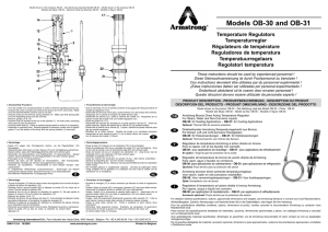 Modelos OB-30 y OB-31 Reguladores de