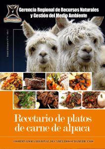 Recetario de platos de carne de alpaca
