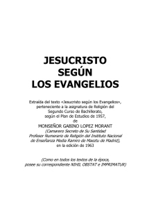09-05 C-2 Jesucristo según los Evangelios