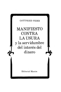 Manifiesto contra la usura