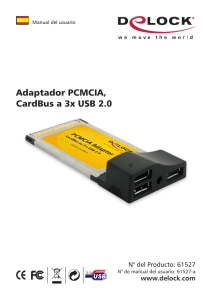 Adaptador PCMCIA, CardBus a 3x USB 2.0