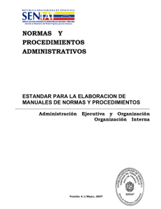 NORMAS Y PROCEDIMIENTOS ADMINISTRATIVOS