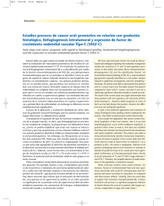 Estadios precoces de cancer oral: pronóstico en relación con