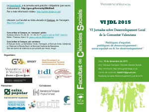 VI JDL 2015 - Universitat de València