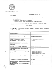 Calendario Académico 2016 - Secretaría de Asuntos Académicos