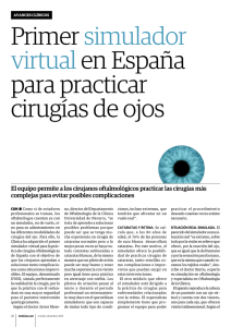 Primer simulador virtualen España para practicar cirugías de ojos
