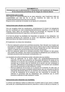 Orientaciones para la administración e interpretación del