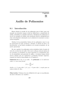 9 Anillo de Polinomios