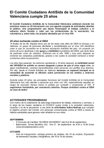 El Comité Ciudadano AntiSida de la Comunidad Valenciana cumple