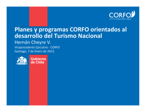 Planes y programas CORFO orientados al desarrollo del Turismo