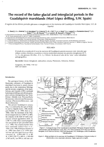 The record of the lalter glacial and interglacial periods in the