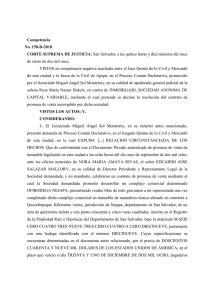 Competencia No. 158-D-2010 CORTE SUPREMA DE JUSTICIA