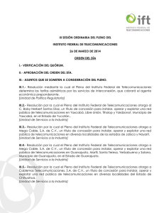 III SESIÓN ORDINARIA DEL PLENO DEL INSTITUTO FEDERAL DE