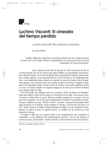 Luchino Visconti: El cineasta del tiempo perdido