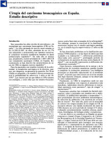 Cirugía del carcinoma broncogénico en España. Estudio descriptivo