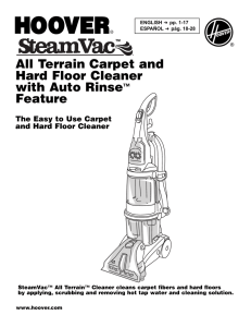 All Terrain Carpet and Hard Floor Cleaner with Auto Rinse