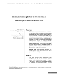 La estructura conceptual de los miedos urbanos* The conceptual