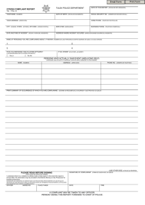 Print Form Email Form - Tulsa Police Department