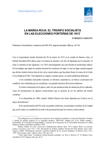 la marea roja. el triunfo socialista en las elecciones porteñas de 1913