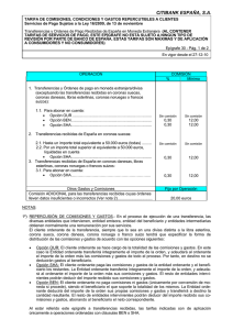 Citibank España, S.A. - Transferencias y órdenes de pago recibidas