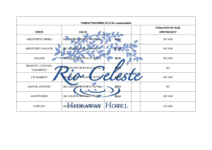TARIFAS TRANSFERS 2012 No comisionables DESDE HACIA