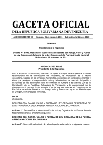 gaceta oficial - Centro de Estudios Estratégicos de Defensa