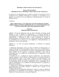 Reglamento de la Ley Orgánica de Telecomunicaciones sobre