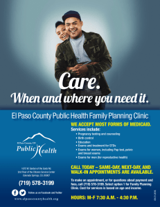 When and where you need it. - El Paso County Public Health