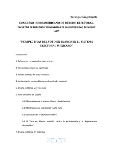 perspectivas del voto en blanco en el sistema electoral mexicano