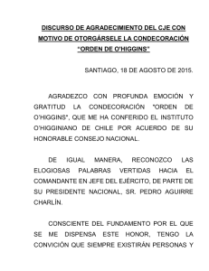 Orden de O`Higgins - Ejercito de Chile