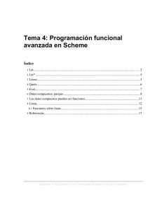 Tema 4: Programación funcional avanzada en Scheme