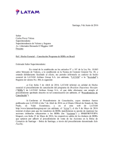 Hecho Esencial | Cancelación programa de BDRs en Brasil