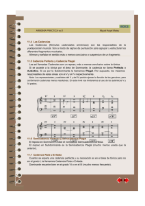 11.4 Las Cadencias Las Cadencias (fórmulas cadenciales armónicas)